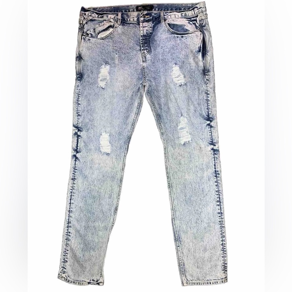 Publish Brand Clothing Frances Woven Torn Denim Jogger Jeans Faded Acid 42x32